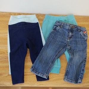 Lot of 4 GUC bottoms, Carter's, Cat & Jack...18m